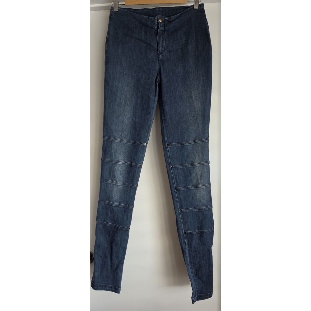 Pier Antonio Gaspari Women Straight Jeans 28 Blue Denim Italy Cotton Slim